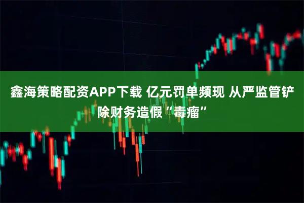 鑫海策略配资APP下载 亿元罚单频现 从严监管铲除财务造假“毒瘤”